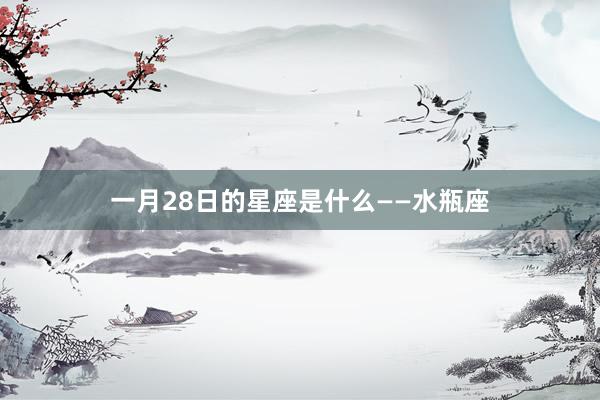 一月28日的星座是什么——水瓶座